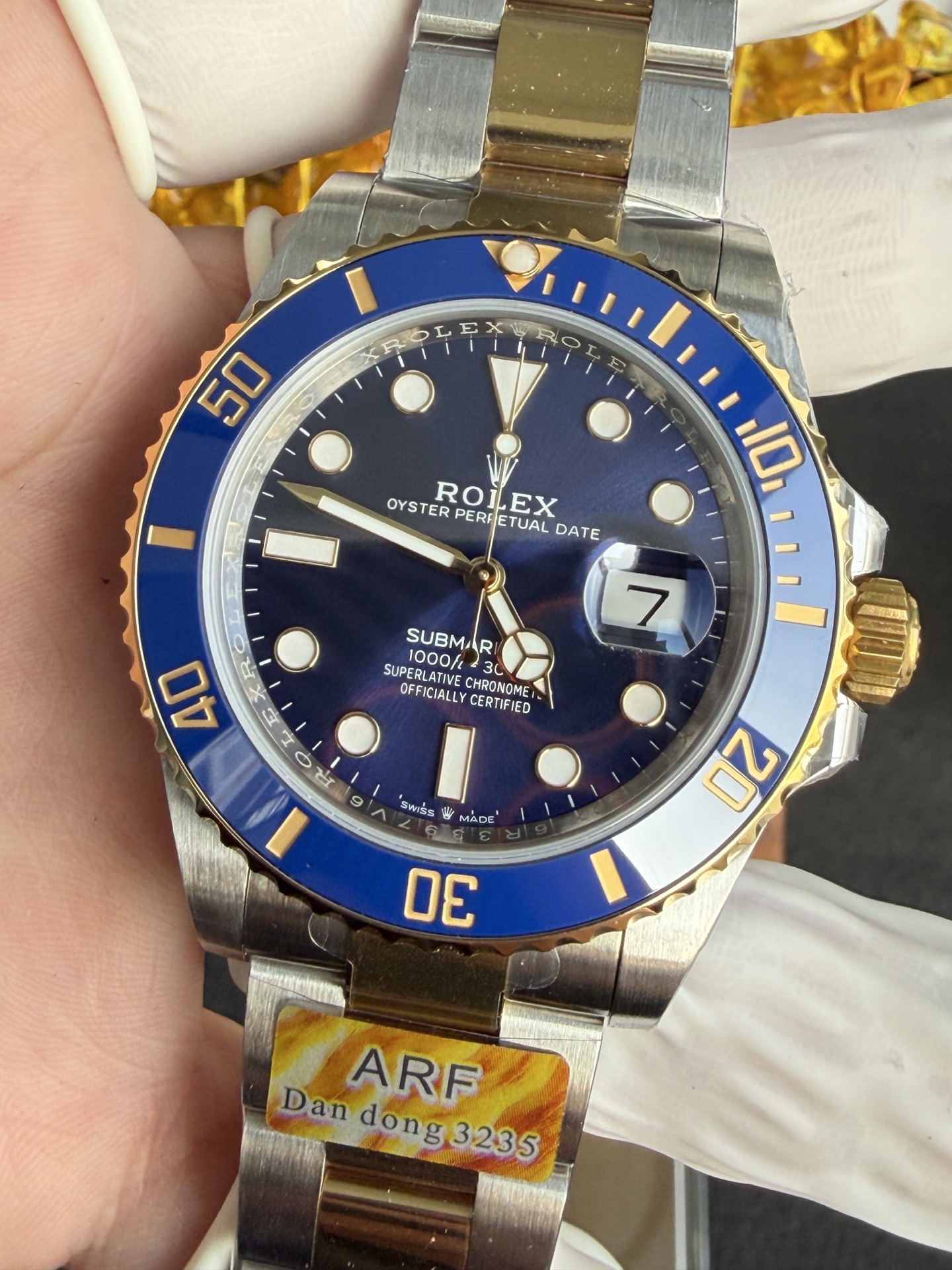GYL Rolex Submariner Date 126613LB Two Tone Yellow Gold Blue Dial Gained Weight 175g 1:1 Super Clone ARF 41mm-GYL-GaiYalun