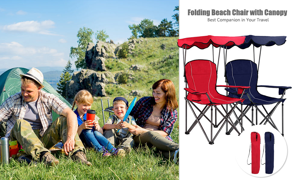 Beach chair with canopy - camping chair - Bestoutdor.com