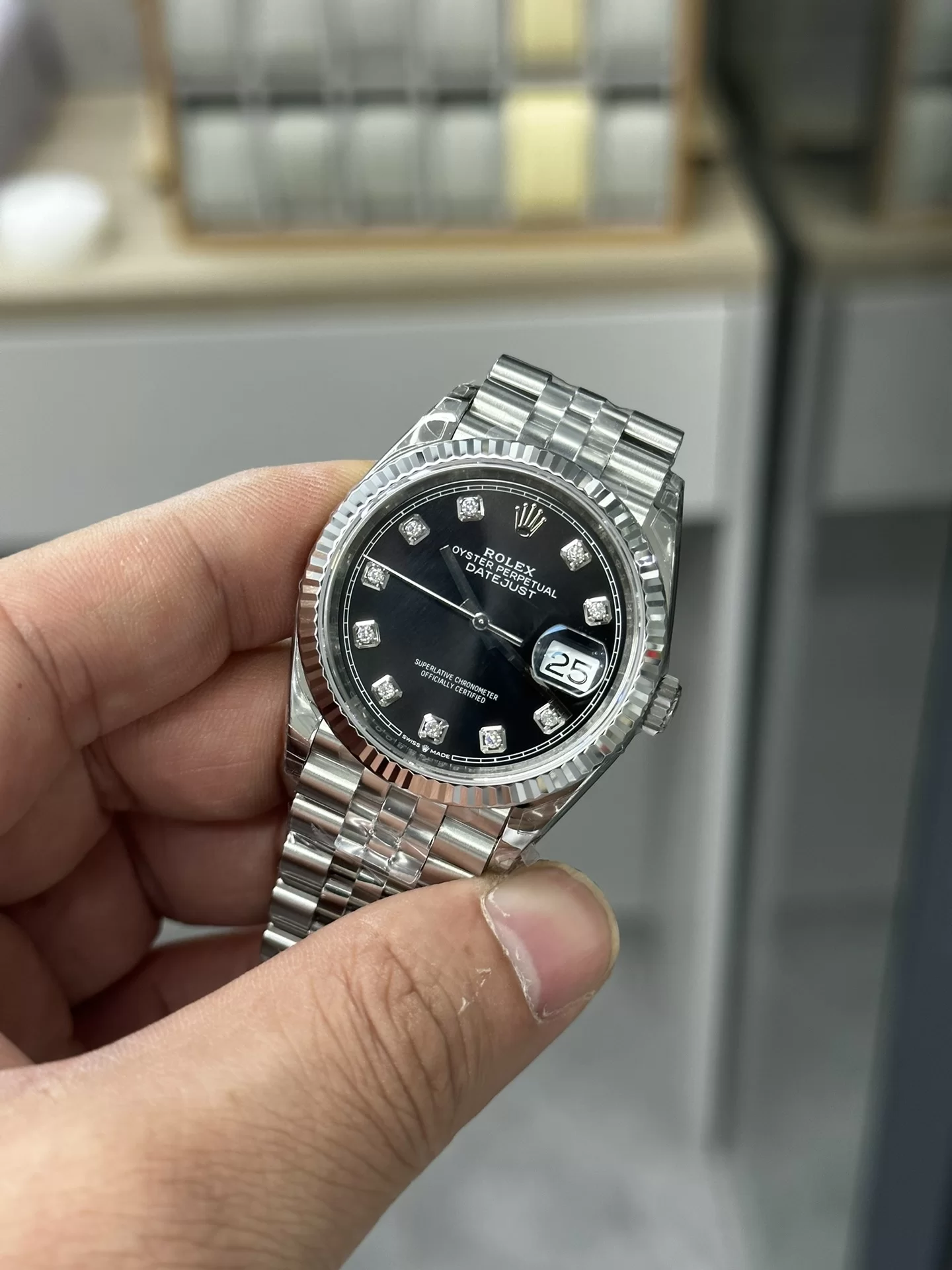 GYL Rolex Datejust 36mm Black Diamond Dial Jubilee Bracelet (126234) 11 Super Clone – DD3235 Movement-GYL-GaiYalun