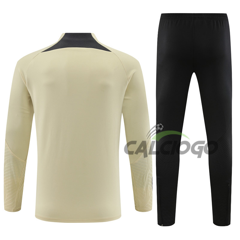 Tuta Calcio Paris PSG Felpa Zips Giallo 2023-2024