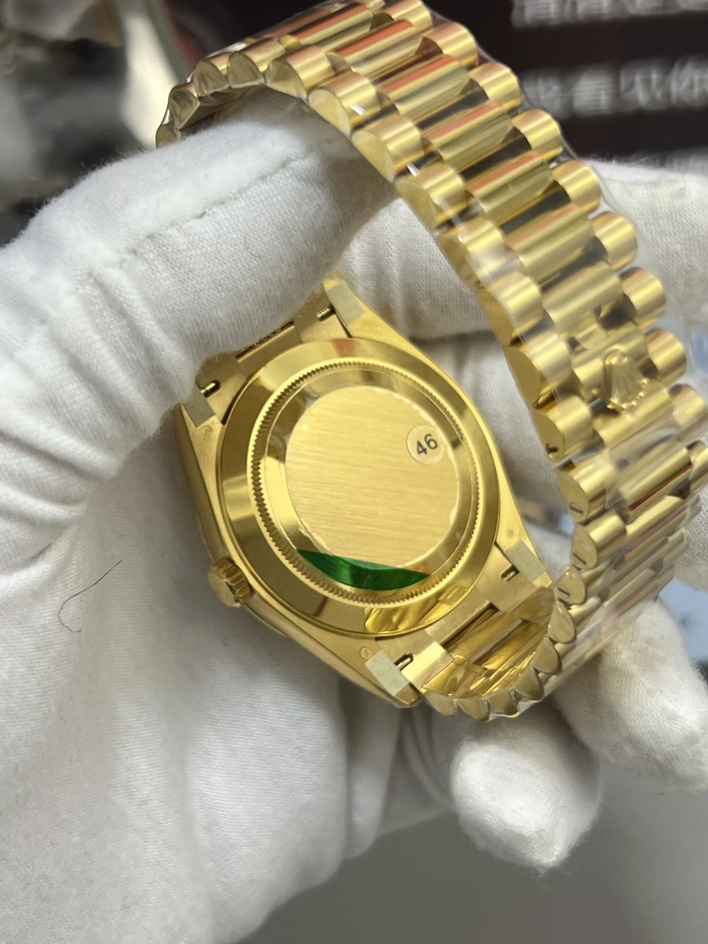 GYL Rolex Day-Date 40 Yellow Gold Green Roman Dial (228238) V2 11 Super Clone – DD3255 Movement-GYL-GaiYalun