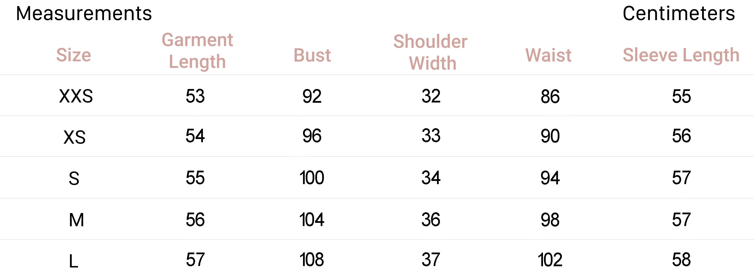 Measurements for Paisley Mohair Sweater - Dusty Blue