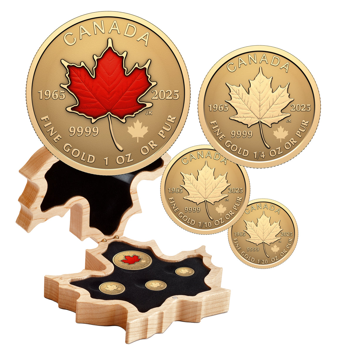 2025 60th Anniversary of the Canadian Flag - Pure Gold Fractional Set