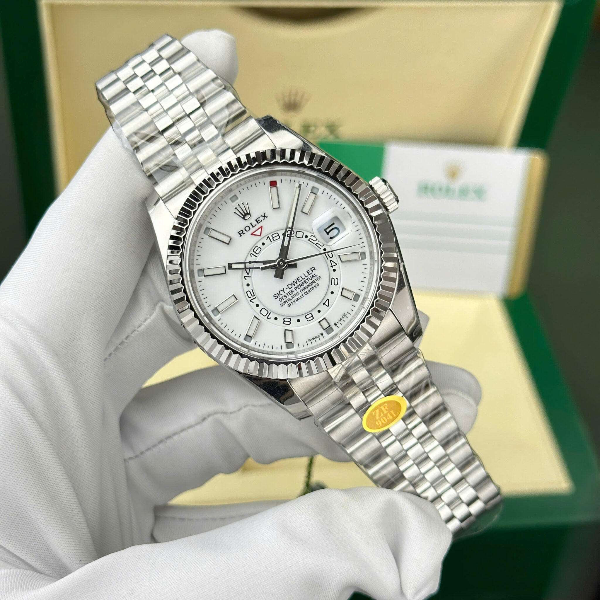 GYL Rolex Sky-Dweller 326934 White Dial Jubilee Bracelet Best Replica ZF 42mm-GYL-GaiYalun